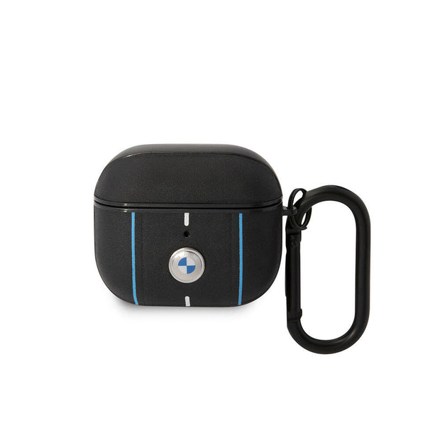 BMW AirPods 3. Nesil Mavi Beyaz Çizgili Deri Kılıf – Fotoğraf 1