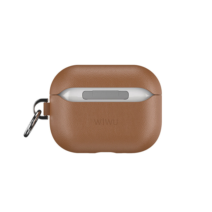 HC-201 Parmak İzi Bırakmayan Deri AirPods Pro 3 Kılıf – Fotoğraf 3