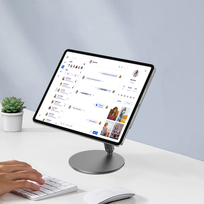 Apple iPad Pro 13 2024 360 Derece Dönebilen Magnetik Başlıklı Tablet Standı – Fotoğraf 12