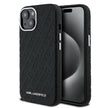 Karl Lagerfeld iPhone 14 Damgalı PU Deri Metal Yazı Logolu Kılıf