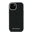 Karl Lagerfeld iPhone 14 Damgalı PU Deri Metal Yazı Logolu Kılıf