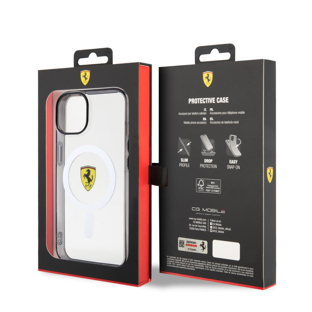 Ferrari iPhone 14 Plus Şeffaf MagSafe Uyumlu Kılıf – Fotoğraf 6