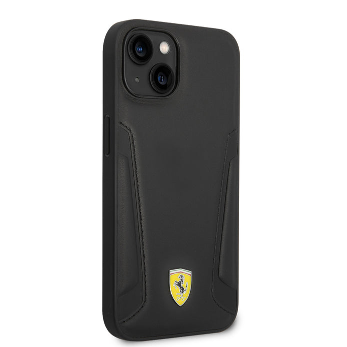 Ferrari iPhone 14 Plus Damgalı Kenarlı Deri MagSafe Uyumlu Kılıf – Fotoğraf 4