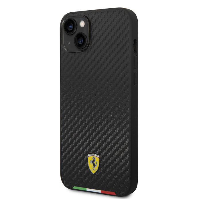 Ferrari iPhone 14 Plus İtalyan Bayraklı Karbon MagSafe Uyumlu Kılıf – Fotoğraf 2