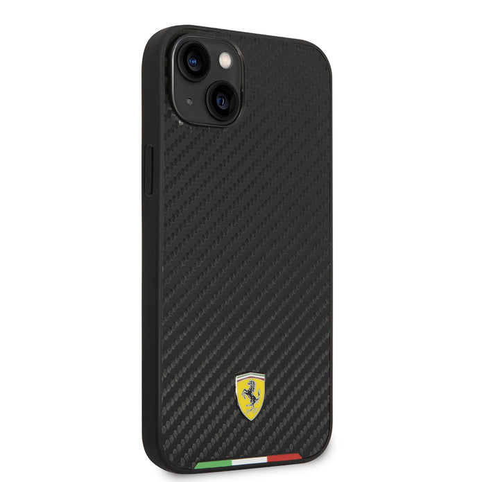 Ferrari iPhone 14 Plus İtalyan Bayraklı Karbon MagSafe Uyumlu Kılıf – Fotoğraf 4