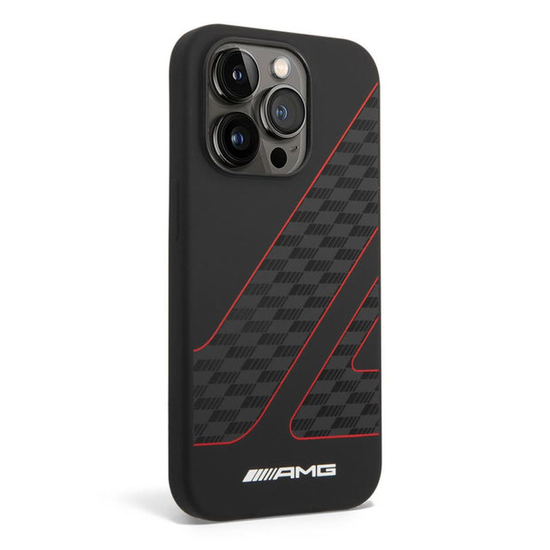 AMG iPhone 14 Pro Uyumlu Liquid Silikon Damalı Bayrak Desenli Kılıf – Fotoğraf 2