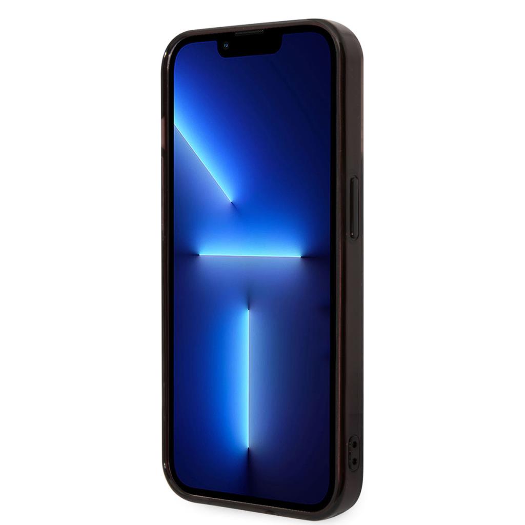 AMG iPhone 14 Pro Uyumlu Şeffaf Çift Katmanlı Damalı Bayrak Desenli Kılıf – Fotoğraf 5