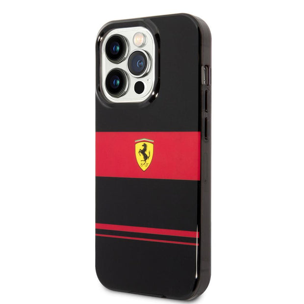 Ferrari iPhone 14 Pro Yatay Çizgili MagSafe Uyumlu Kılıf – Fotoğraf 2