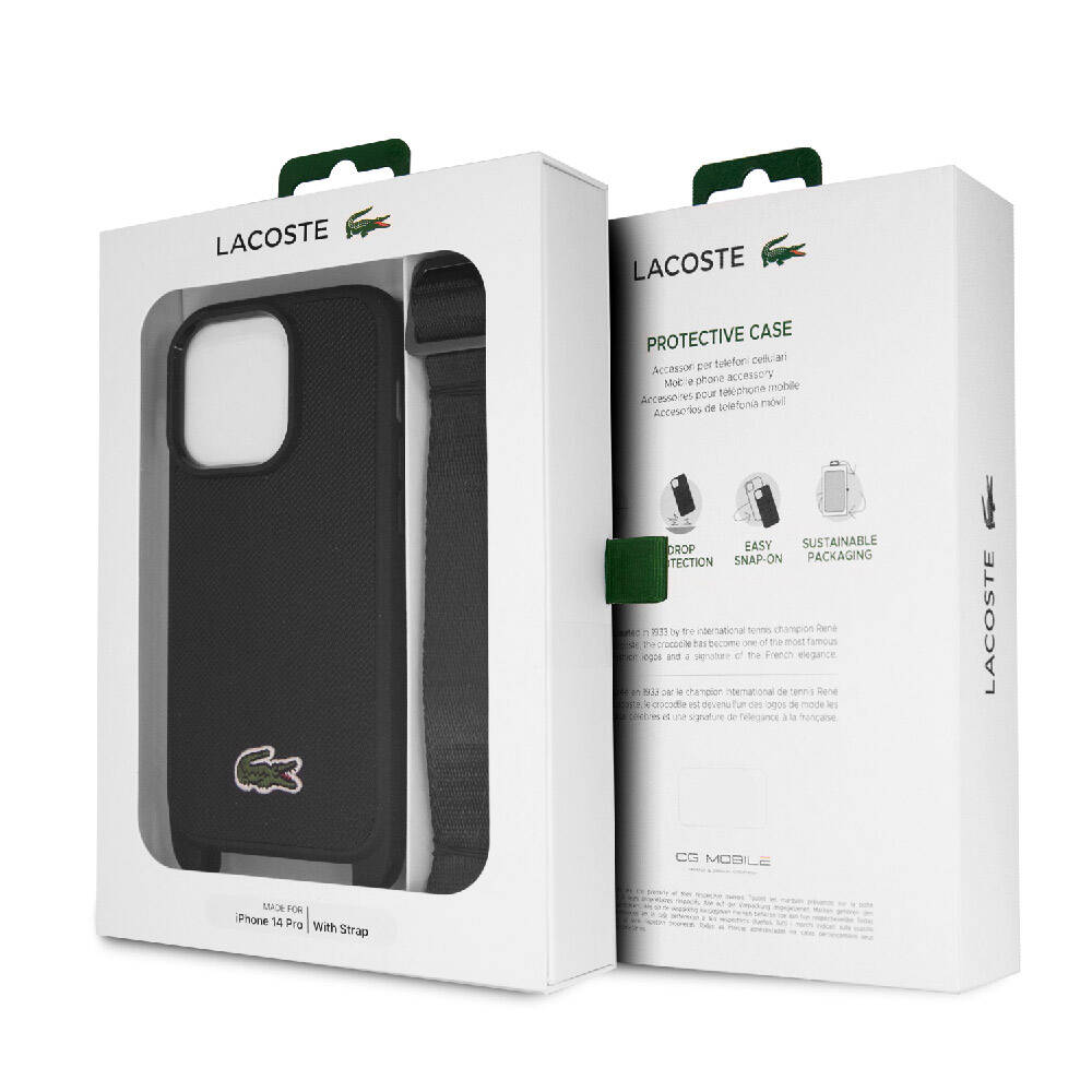Lacoste iPhone 14 Pro PU Pike Askılı Timsah Logolu Kılıf – Fotoğraf 18