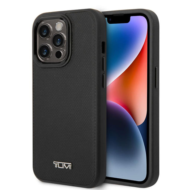 TUMI iPhone 14 Pro Noktalı Deri MagSafe Uyumlu Kılıf – Fotoğraf 1