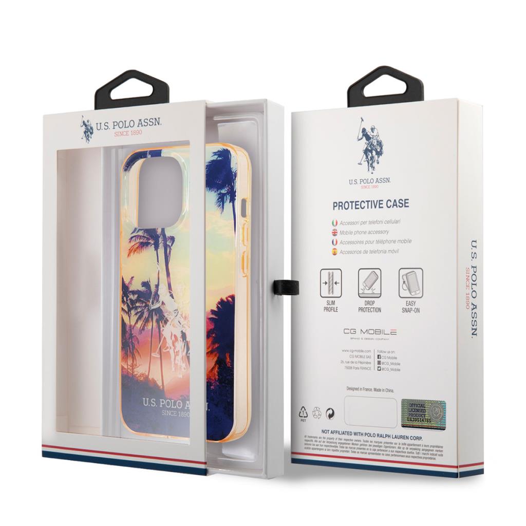 U.S. Polo Assn. iPhone 14 Pro Renkli Ağaç Baskılı Kılıf – Fotoğraf 6