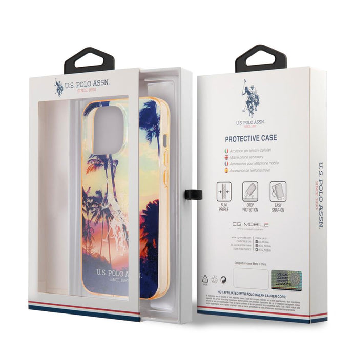 U.S. Polo Assn. iPhone 14 Pro Renkli Ağaç Baskılı Kılıf – Fotoğraf 6