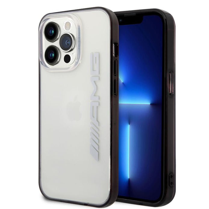 AMG iPhone 14 Pro Max Uyumlu Şeffaf Siyah Çerçeve Tasarımlı Kılıf – Fotoğraf 1