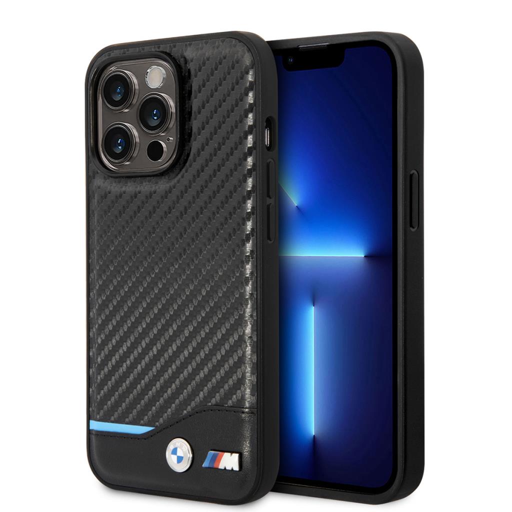 BMW iPhone 14 Pro Max Karbon Tasarımlı Deri Kılıf – Fotoğraf 1