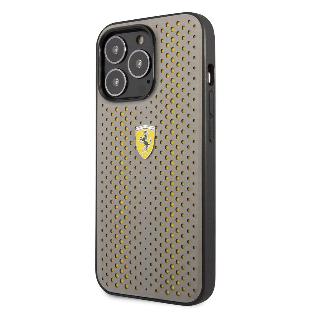 Ferrari iPhone 14 Pro Max Sarı Noktalı Deri Kılıf – Fotoğraf 2