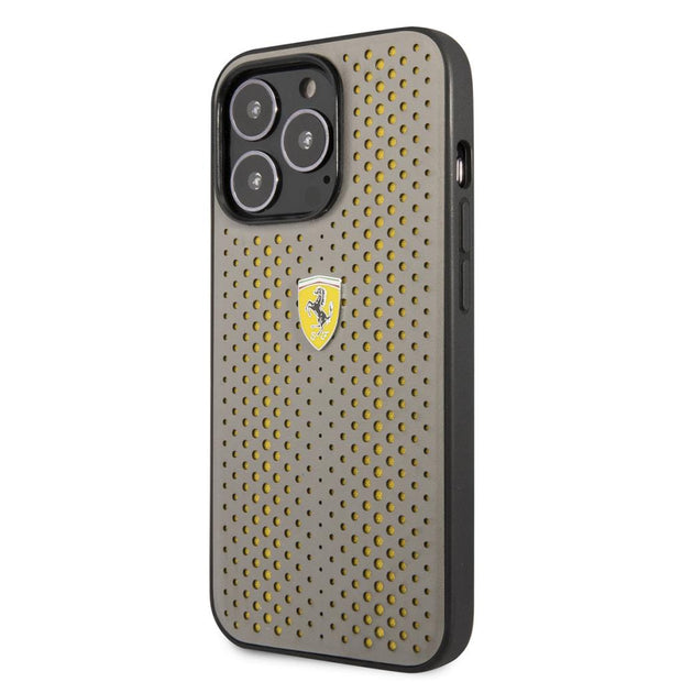 Ferrari iPhone 14 Pro Max Sarı Noktalı Deri Kılıf – Fotoğraf 2
