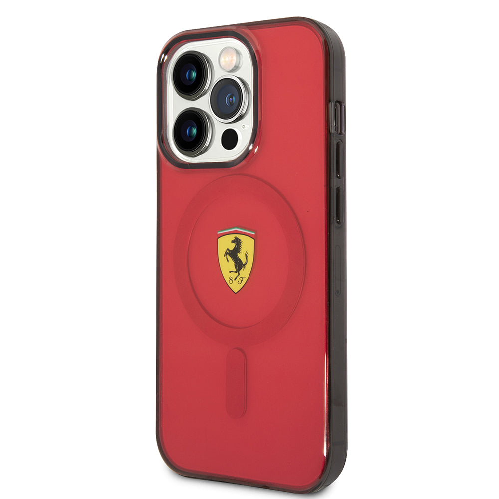 Ferrari iPhone 14 Pro Max Yarı Şeffaf MagSafe Uyumlu Kılıf – Fotoğraf 2