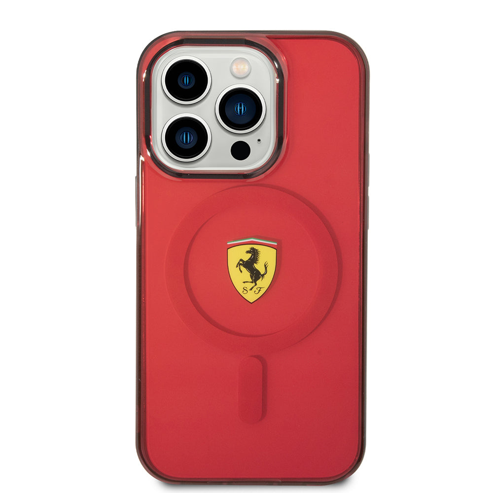 Ferrari iPhone 14 Pro Max Yarı Şeffaf MagSafe Uyumlu Kılıf – Fotoğraf 3