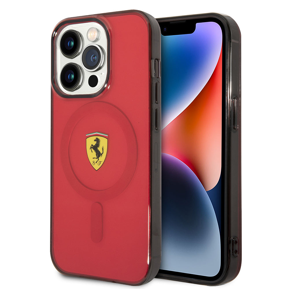 Ferrari iPhone 14 Pro Max Yarı Şeffaf MagSafe Uyumlu Kılıf – Fotoğraf 1