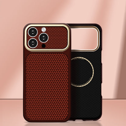 Zore Paris iPhone 14 Pro Max Nexel Dokulu Sert PC MagSafe Uyumlu Kılıf – Fotoğraf 1