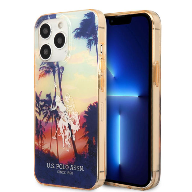 U.S. Polo Assn. iPhone 14 Pro Max Renkli Ağaç Baskılı Kılıf – Fotoğraf 1