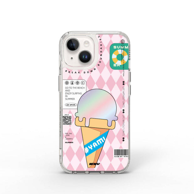 Summer Serisi Çift Katman Desenli iPhone 15 Kılıf – Fotoğraf 5