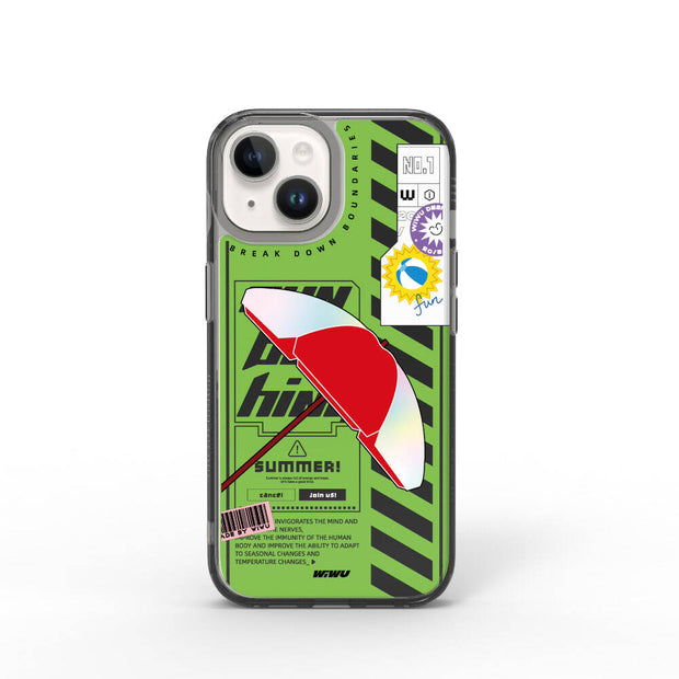 Summer Serisi Çift Katman Desenli iPhone 15 Kılıf – Fotoğraf 1