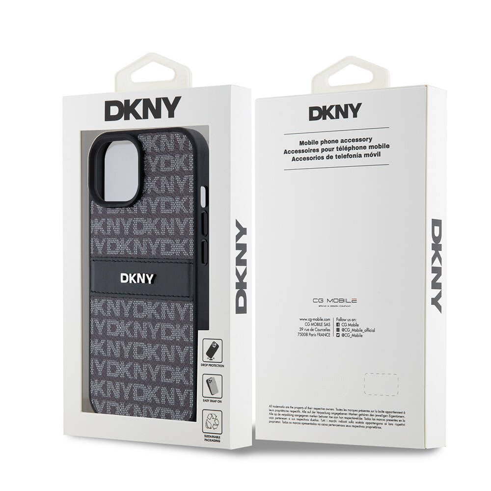 DKNY iPhone 15 Repeat Texture Pattern 3D Kılıf – Fotoğraf 6