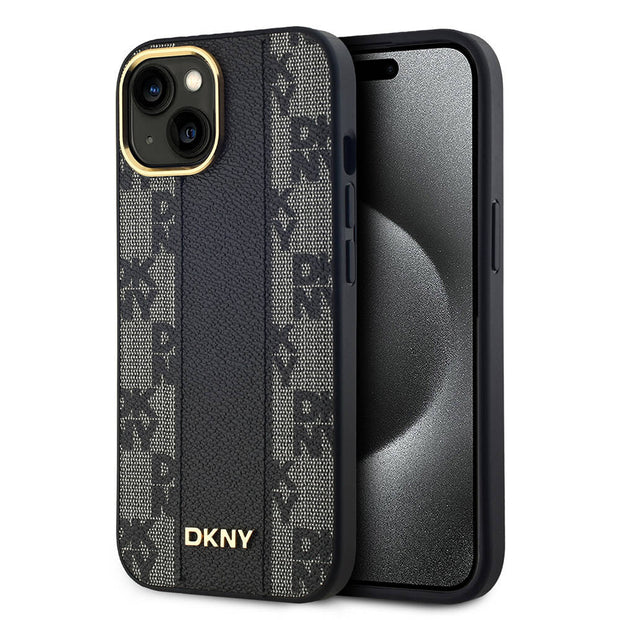 DKNY iPhone 15 Checkered Pattern 3D MagSafe Uyumlu Kılıf – Fotoğraf 5