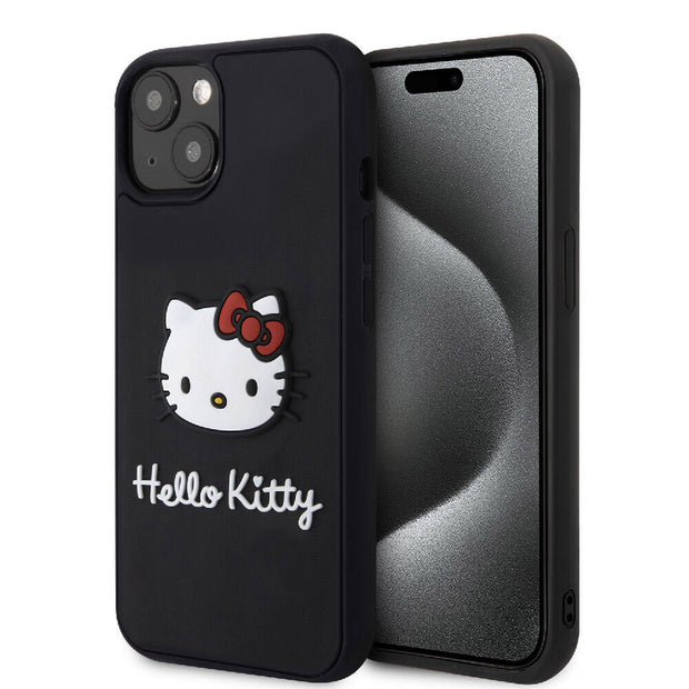 Hello Kitty iPhone 15 3D Rubber Kitty Head Kılıf – Fotoğraf 1
