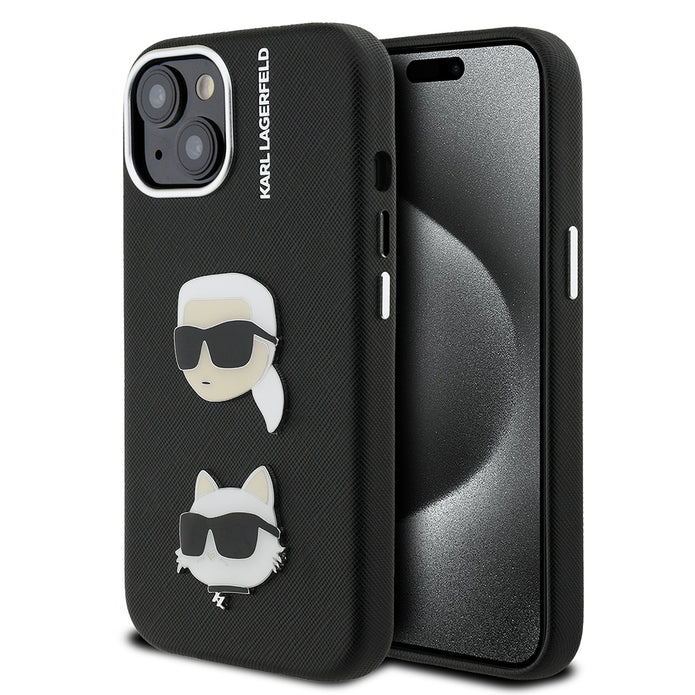 Karl Lagerfeld iPhone 15 K&C Heads Pin Kılıf
