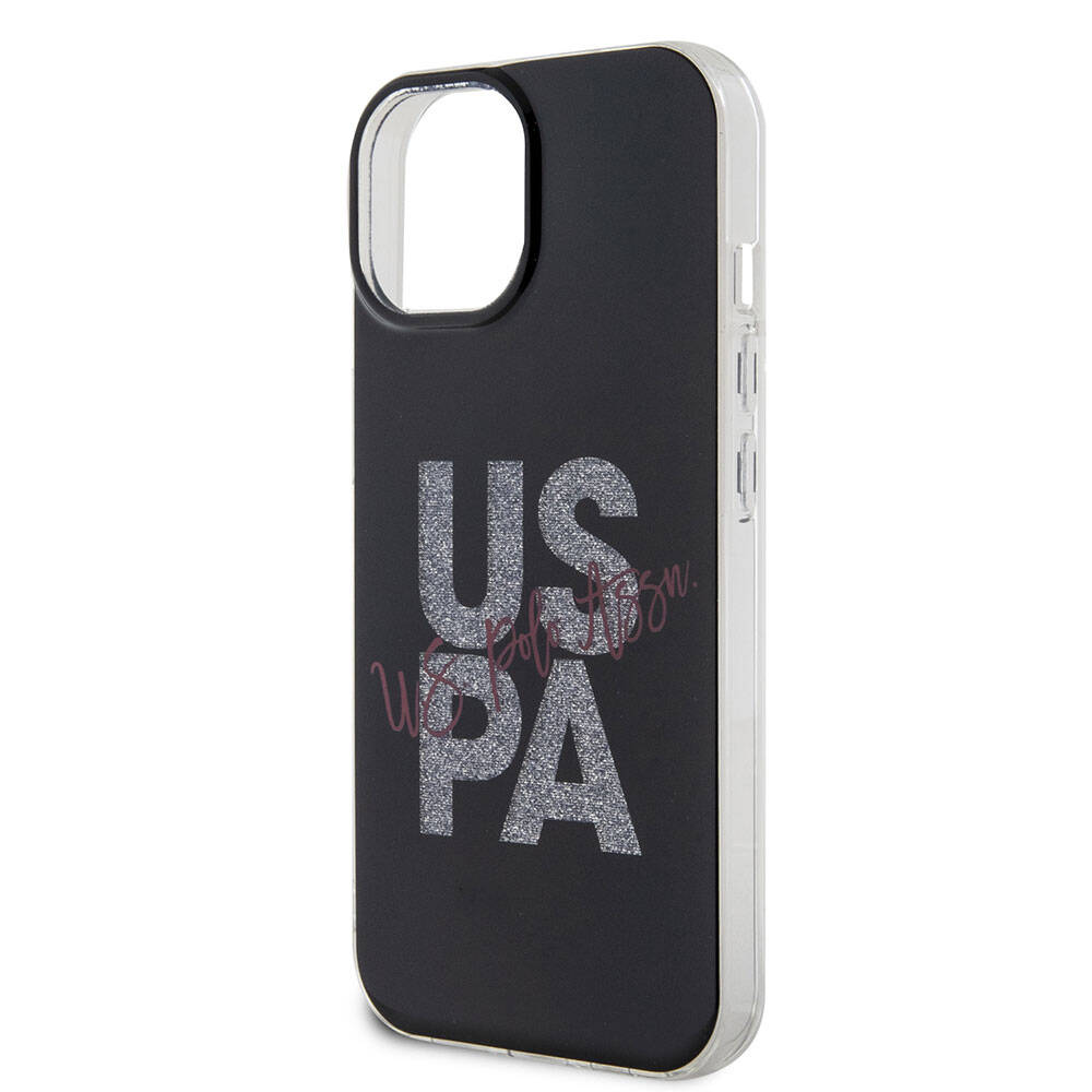 U.S. Polo Assn. iPhone 15 Simli Parlak Alfabe Kılıf