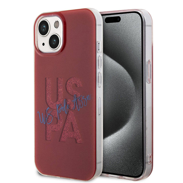 U.S. Polo Assn. iPhone 15 Simli Parlak Alfabe Kılıf
