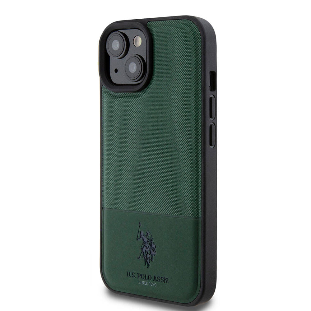 U.S. Polo Assn. iPhone 15 Örgü Desenli Suni Deri Kılıf – Fotoğraf 2