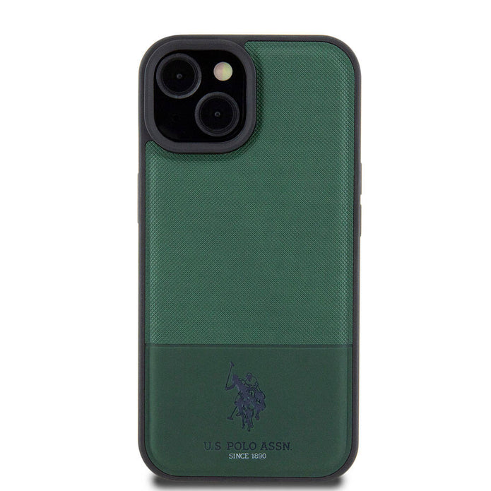 U.S. Polo Assn. iPhone 15 Örgü Desenli Suni Deri Kılıf – Fotoğraf 3
