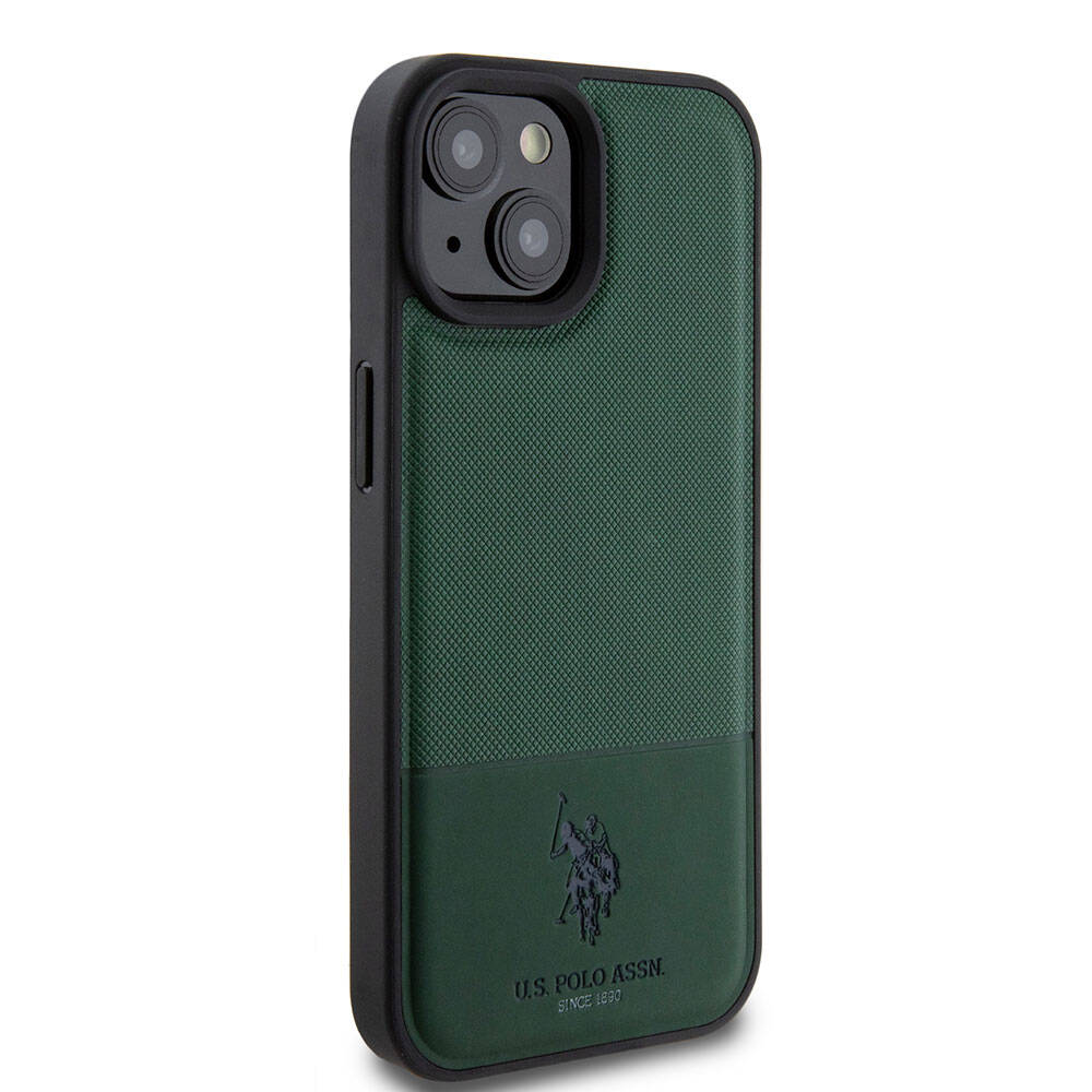 U.S. Polo Assn. iPhone 15 Örgü Desenli Suni Deri Kılıf – Fotoğraf 4