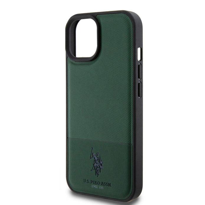 U.S. Polo Assn. iPhone 15 Örgü Desenli Suni Deri Kılıf – Fotoğraf 6