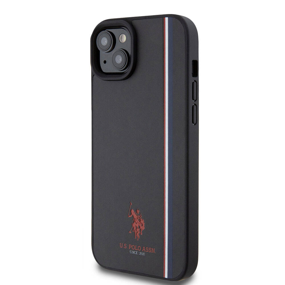 U.S. Polo Assn. iPhone 15 Üç Renk Şerit Logolu Kılıf