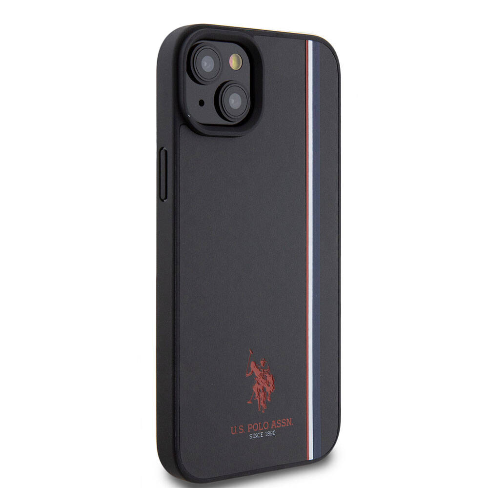 U.S. Polo Assn. iPhone 15 Üç Renk Şerit Logolu Kılıf