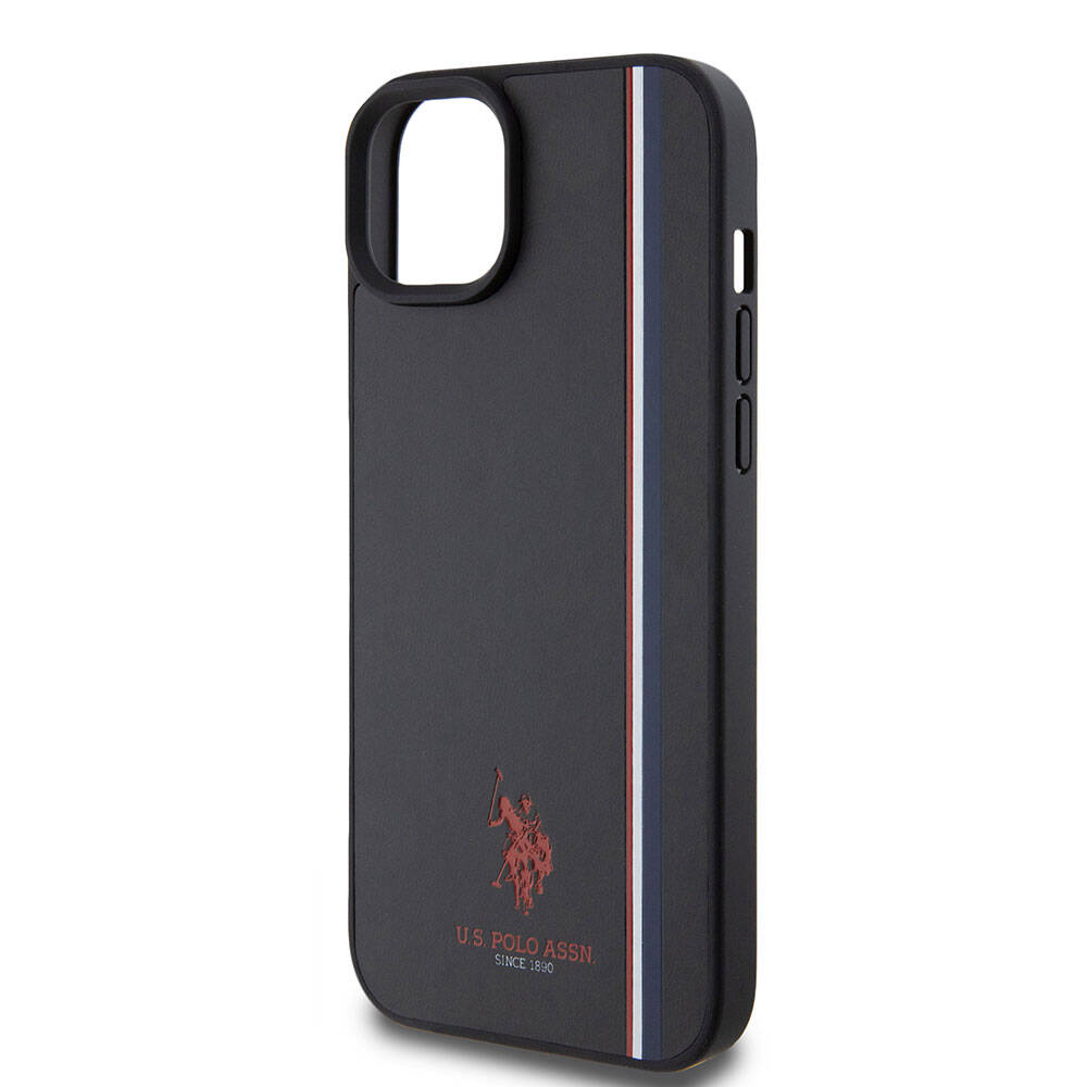 U.S. Polo Assn. iPhone 15 Üç Renk Şerit Logolu Kılıf