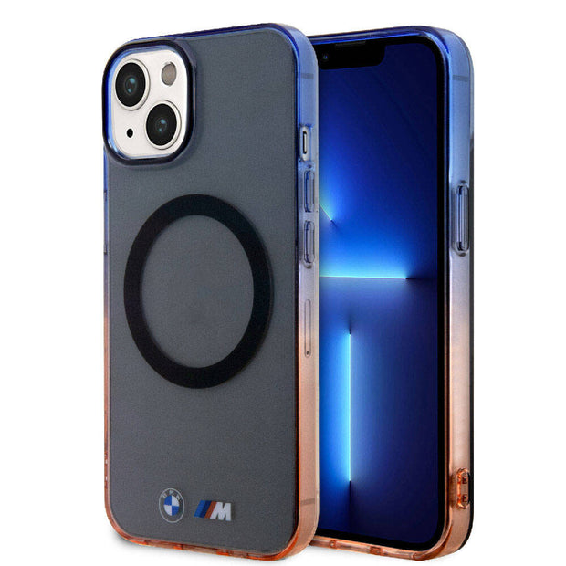 BMW iPhone 15 Plus Şeffaf Renkli Çerçeveli MagSafe Uyumlu Kılıf – Fotoğraf 1