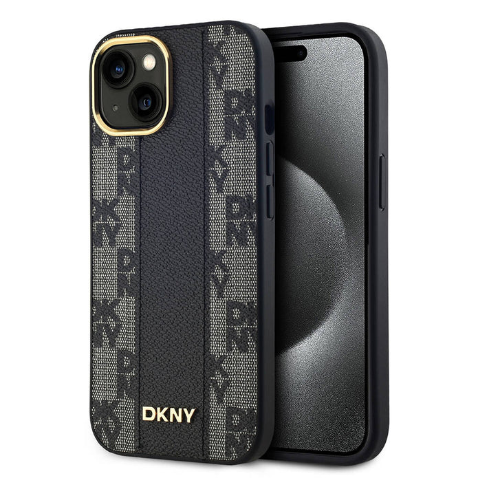 DKNY iPhone 15 Plus Checkered Pattern 3D MagSafe Uyumlu Kılıf – Fotoğraf 1
