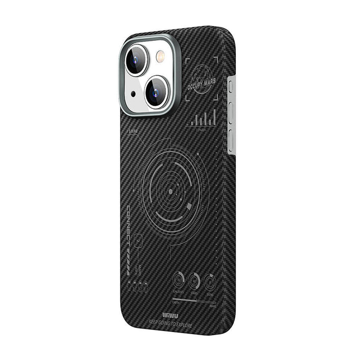 HHX-016 Karbon Fiber 600D Mars Kevlar iPhone 15 Plus Kılıf – Fotoğraf 3