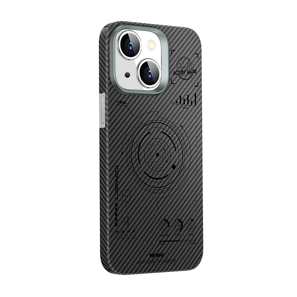 HHX-016 Karbon Fiber 600D Mars Kevlar iPhone 15 Plus Kılıf – Fotoğraf 4