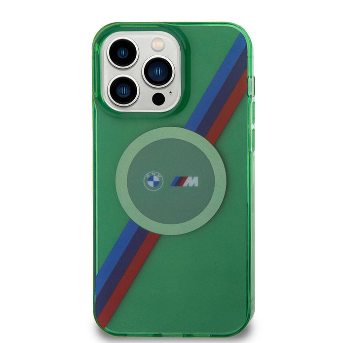 BMW iPhone 15 Pro Tricolor Stripes Şeffaf MagSafe Uyumlu Kılıf – Fotoğraf 15