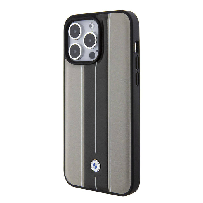 BMW iPhone 15 Pro Çift Şeritli Deri Kılıf – Fotoğraf 2