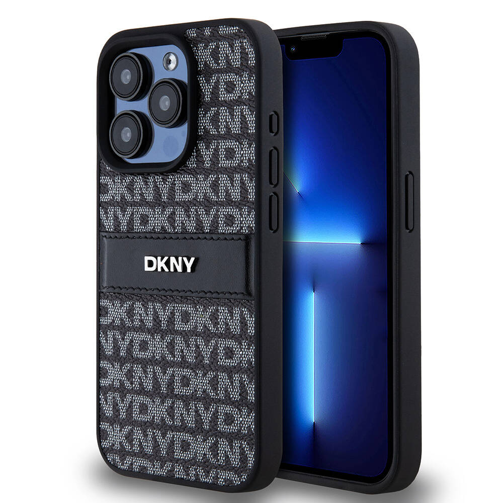 DKNY iPhone 15 Pro Repeat Texture Pattern 3D Kılıf – Fotoğraf 1