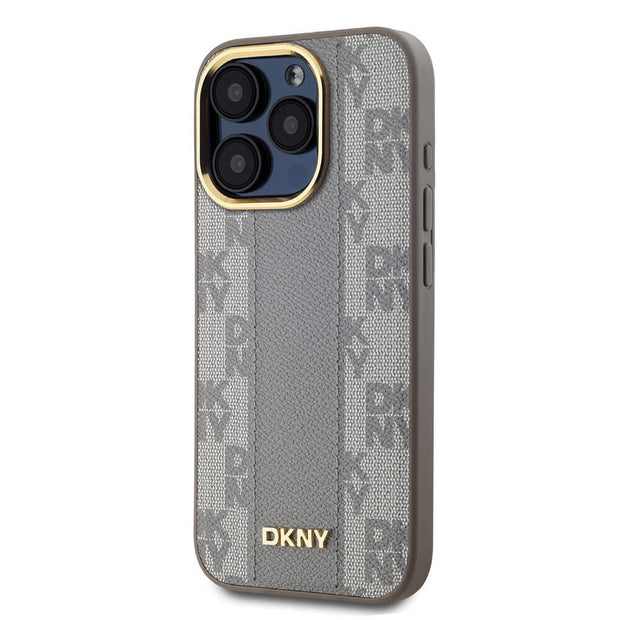 DKNY iPhone 15 Pro Checkered Pattern 3D MagSafe Uyumlu Kılıf – Fotoğraf 6