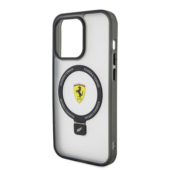 Ferrari iPhone 15 Pro Buzlu Standlı MagSafe Uyumlu Kılıf – Fotoğraf 6