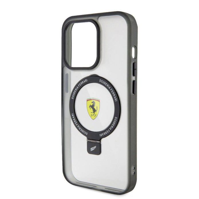 Ferrari iPhone 15 Pro Buzlu Standlı MagSafe Uyumlu Kılıf